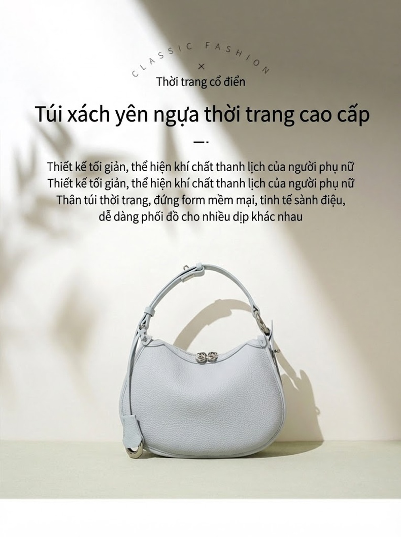 Túi Xách Tay Nữ Đeo Vai Thiết Kế Đơn Giản Da Mờ Sức Chứa Lớn Màu Đen, Nâu, Xám, Xanh... chi tiết 1