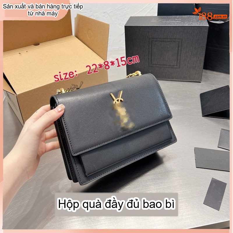 Túi Xách Tay Nữ Fansman Cao Cấp Túi Đeo Vai Túi Hộp Đeo Chéo Phong Cách Hàn Quốc Màu Be chi tiết 24