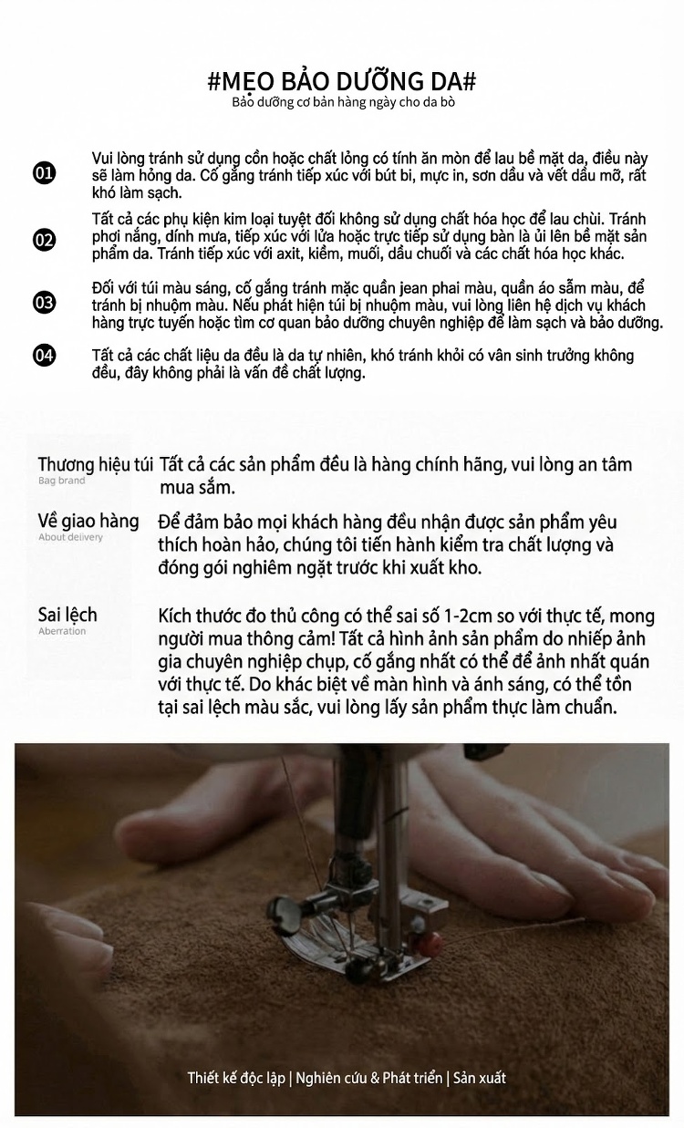 Túi Xách Tay Nữ Mini Kelly Vân Tay Da PU Đeo Vai Màu Trắng, Vàng, Nâu, Đen... chi tiết 18