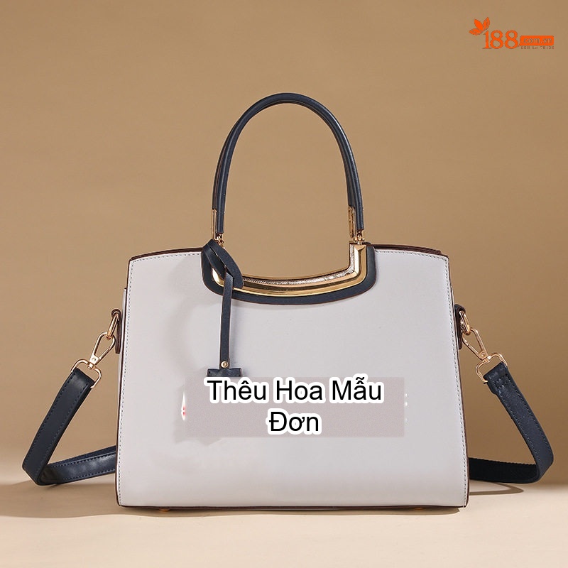 Túi Xách Tay Nữ Quai Xách Kim Loại Da Bóng Đựng Đồ Cưới, Cho Mẹ Màu Kem, Đỏ, Trắng, Xanh Navy...