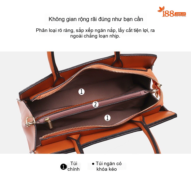 Túi Xách Tay Nữ Thêu Hoa Phong Cách Trung Hoa, Túi Đeo Chéo Nữ Da Bóng Cao Cấp Màu Đỏ Rượu, Nâu, Trắng... chi tiết 7