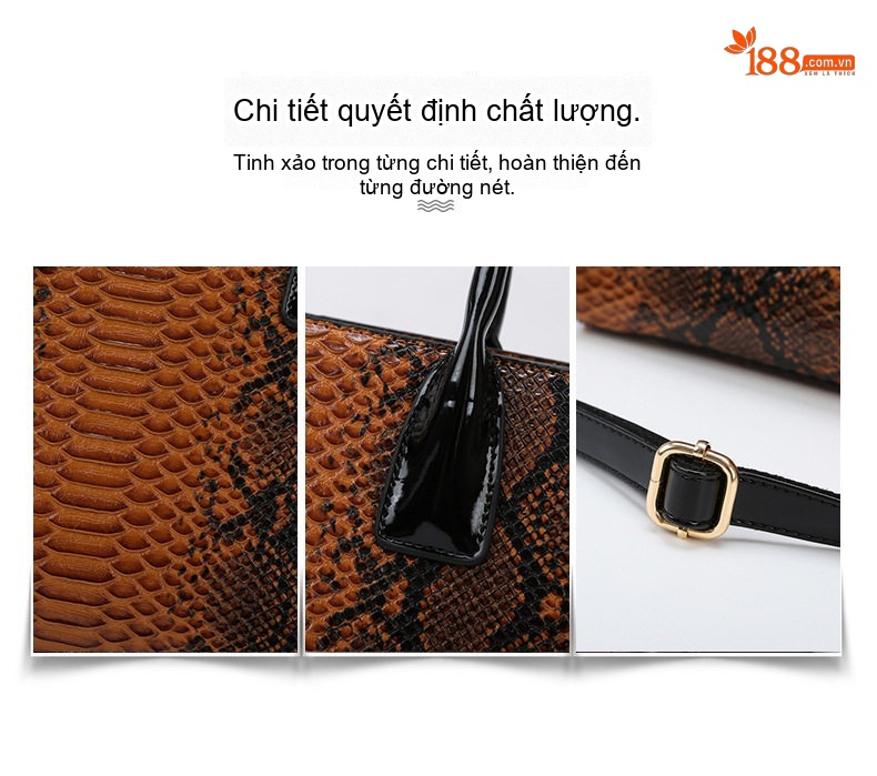 Túi Xách Tay Nữ Vân Rắn Thời Trang chi tiết 2