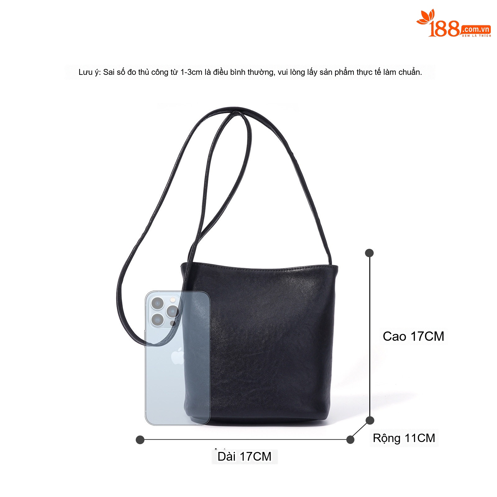 Túi Xô Nữ Da Thật Mini Đeo Vai/Đeo Chéo Phong Cách Thời Trang Màu Nâu, Đen, Cam