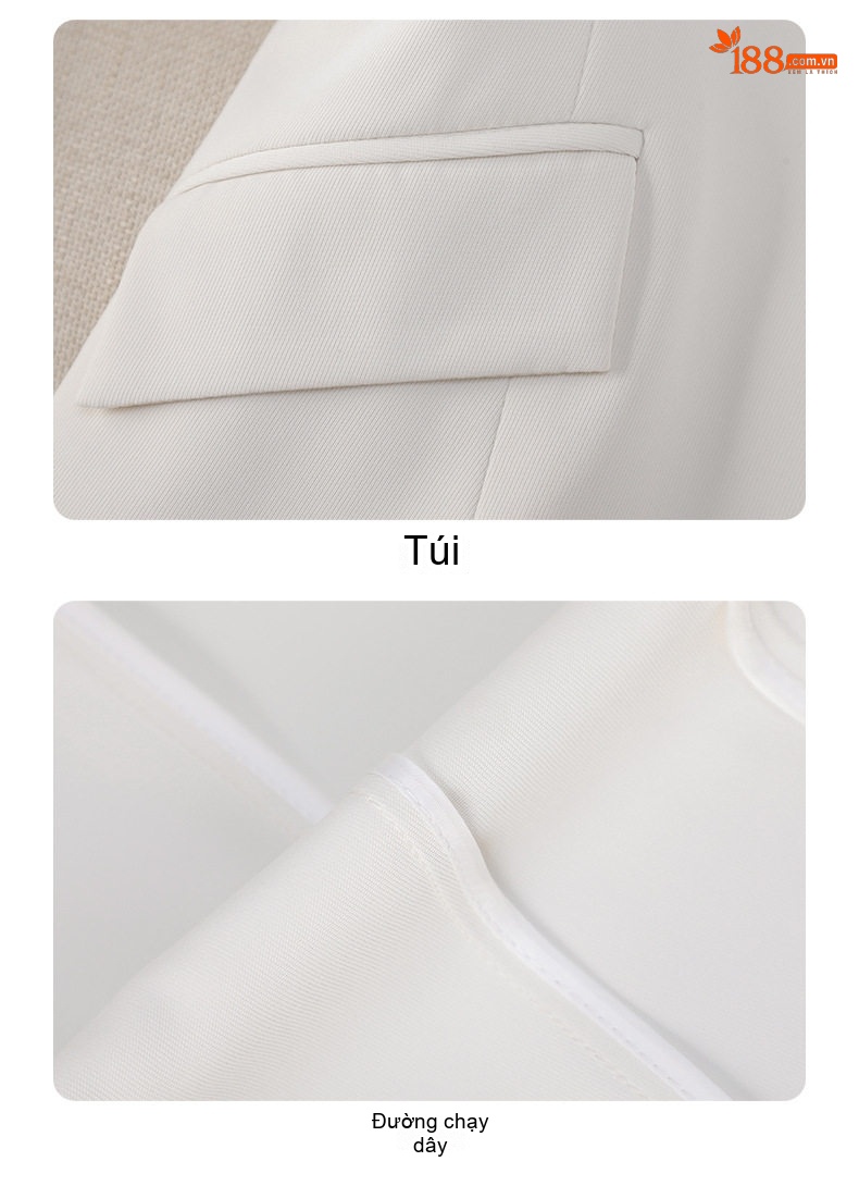 Váy Bộ Vest Công Sở Nữ Tay Lỡ Thanh Lịch Màu Đen, Trắng, Xanh chi tiết 24