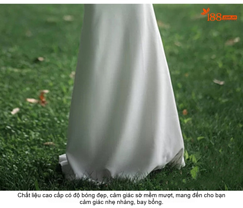 Váy Cưới Dây Rút Hở Lưng Chất Liệu Satin Phong Cách Bohemian Màu Trắng chi tiết 11