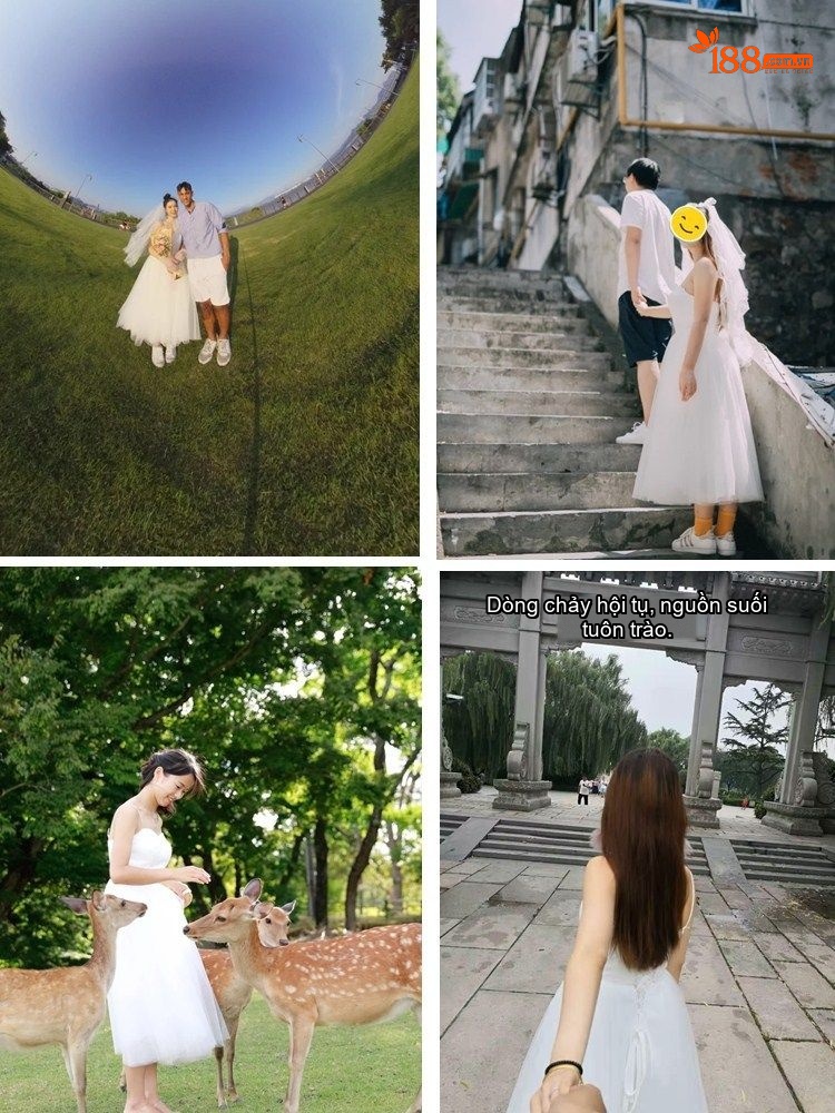 Váy Cưới Ngắn Dáng Chữ A Hai Dây Phong Cách Tối Giản Màu Trắng chi tiết 14