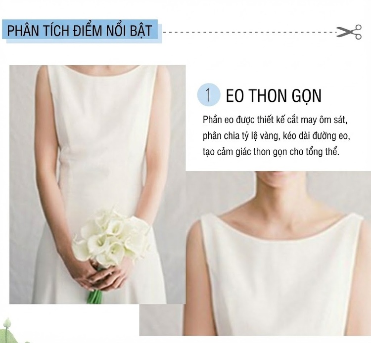 Váy Cưới Ngắn Satin Phong Cách Tối Giản Cho Tiệc Cưới, Chụp Ảnh Cưới Màu Trắng chi tiết 3