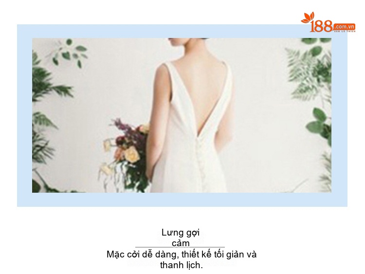 Váy Cưới Ngắn Satin Phong Cách Tối Giản Cho Tiệc Cưới, Chụp Ảnh Cưới Màu Trắng chi tiết 14
