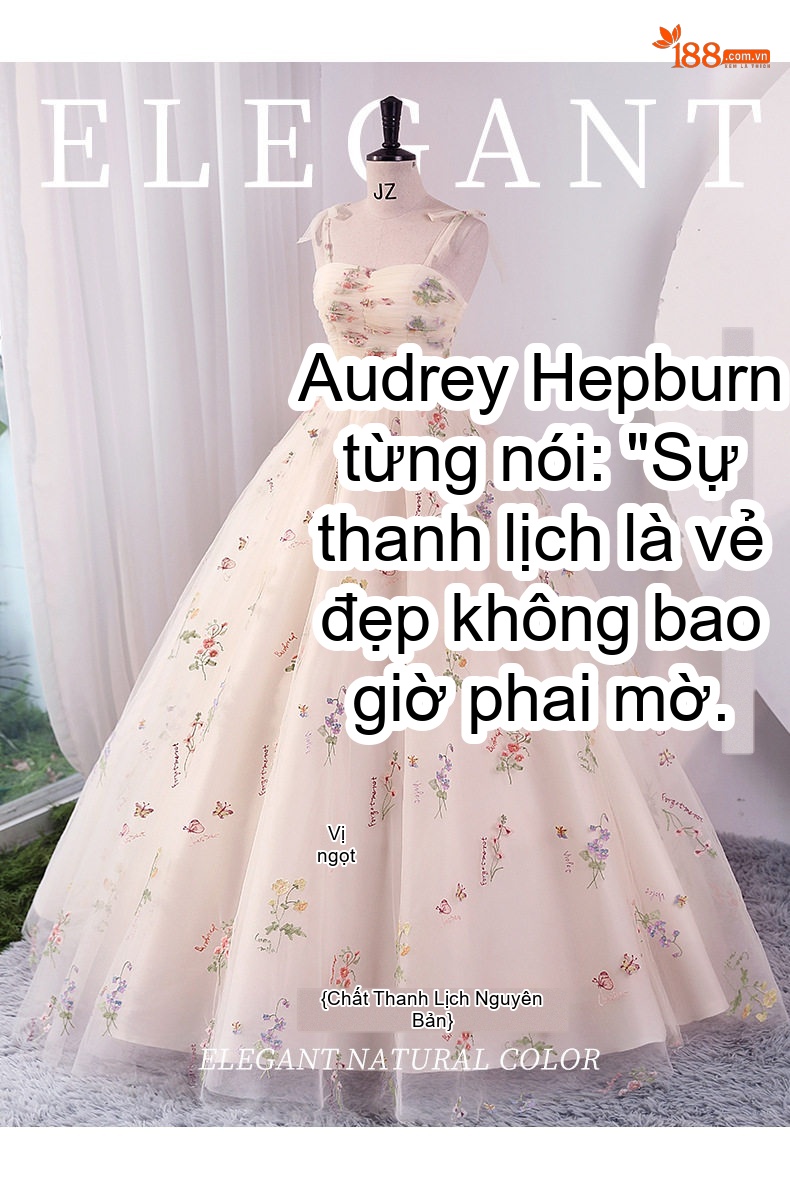 Váy Dạ Hội Nữ Dáng Xòe Hai Dây Họa Tiết Hoa Thanh Lịch Màu Trắng Kem, Đen chi tiết 3