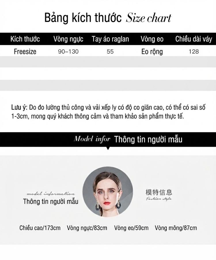 Váy Dạ Hội Nữ Phong Cách Châu Âu Cổ chữ V Viền Tua Rua Tay Loe Dáng Dài Màu Tím, Xanh Lá, Đen chi tiết 8