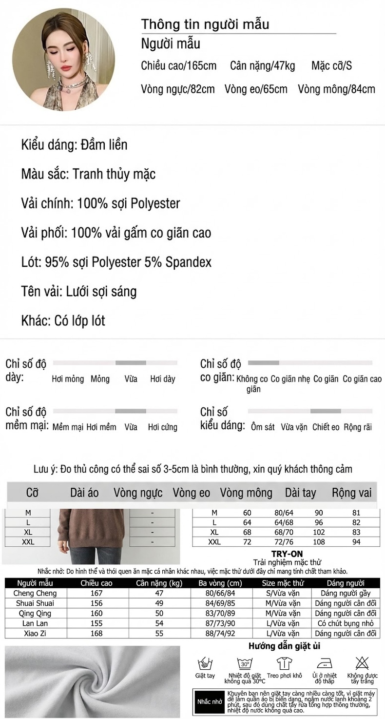 Váy Dài Nữ Cổ chữ V Sâu Hở Lưng Thiết Kế Pháp Thắt Eo Phong Cách Gợi Cảm Màu Xám Đen chi tiết 2
