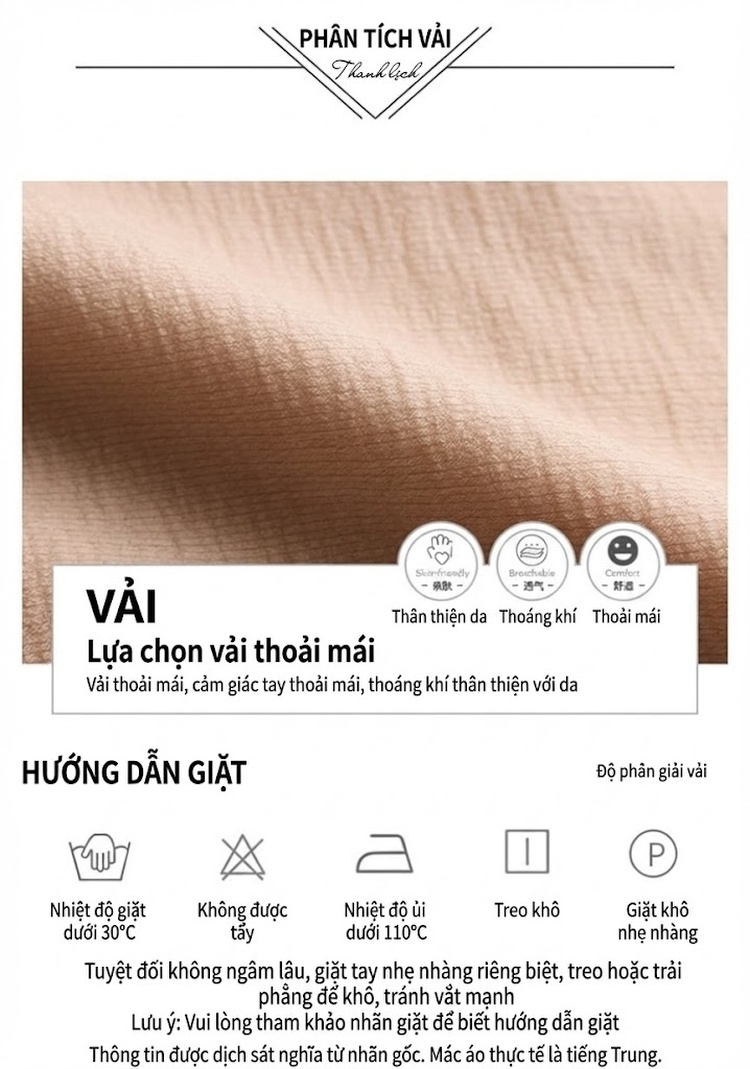 Váy Dài Nữ Cổ Tàu Tay Bồng Chiết Eo Chất Liệu Tơ Tằm Màu Nâu, Xám, Vàng, Tím chi tiết 10
