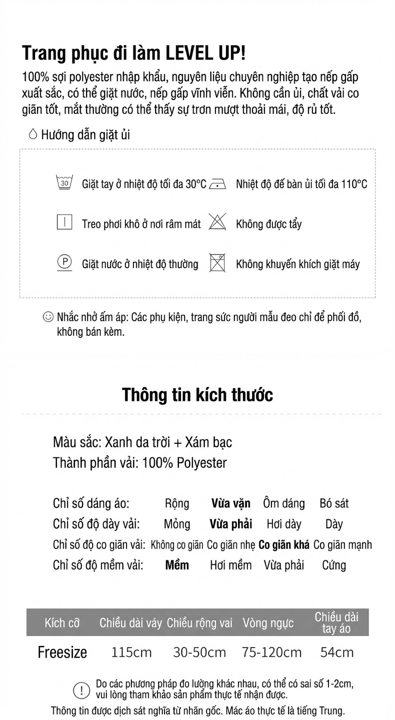 Váy Dài Nữ Dáng Xòe Ly Nhún Thiết Kế Thanh Lịch Màu Be, Xám, Xanh, Đen... chi tiết 4
