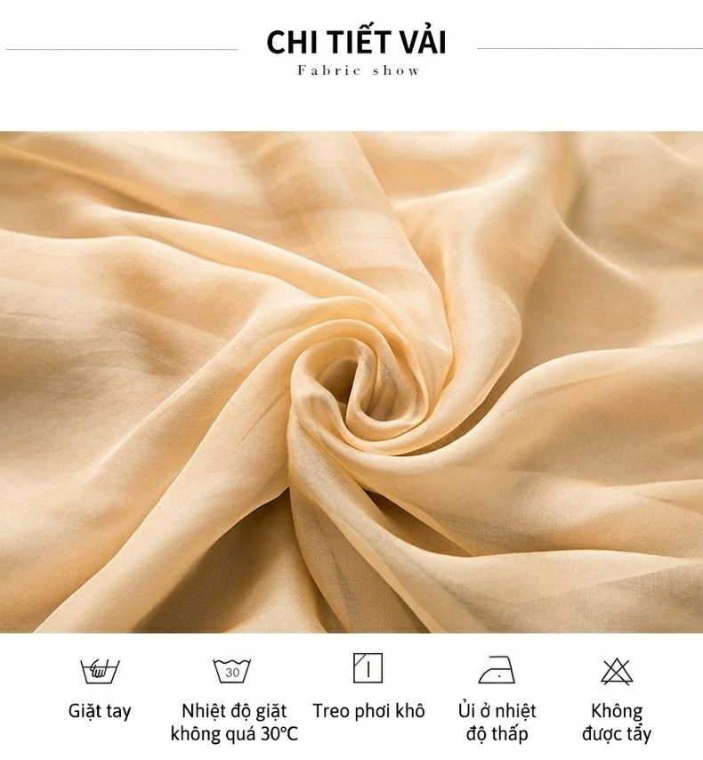 Váy Dài Nữ Lụa Tằm Váy Chữ A Cổ chữ V Phong Cách Đi Biển Màu Kem, Đen, Xám, Trắng... chi tiết 4