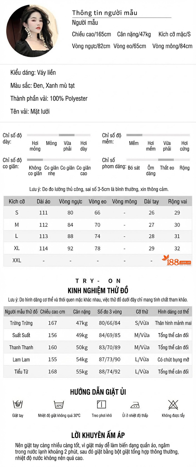 Váy Dài Nữ Tay Bồng Cổ chữ Vuông Thắt Eo Phong Cách Tiểu Thư Màu Đen, Xanh Lá chi tiết 2