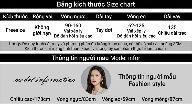 Váy Dài Nữ Tay Dơi Cổ chữ V Trễ Vai Dáng Rộng Xếp Ly Đuôi Cá Màu Đỏ, Xanh Lá, Nâu, Đen... chi tiết 8