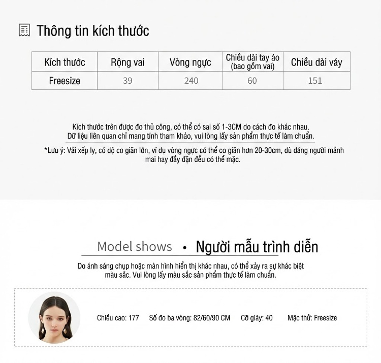 Váy Dài Nữ Thiết Kế Xếp Ly Họa Tiết Cao Cấp chi tiết 5