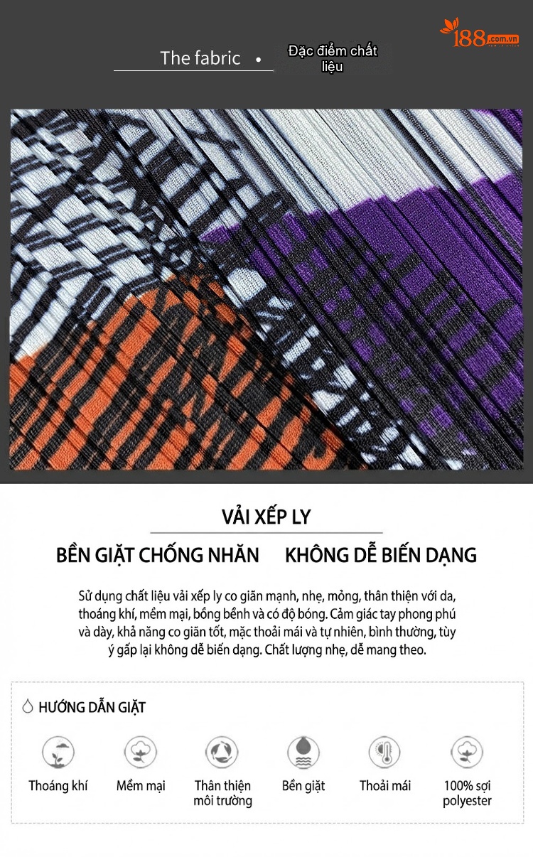 Váy Dài Nữ Thiết Kế Xếp Ly Họa Tiết Cao Cấp chi tiết 3