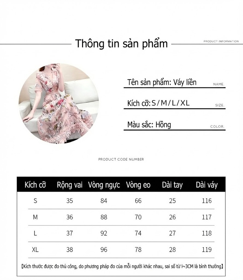 Váy Dài Nữ Voan Lụa Thắt Eo Đuôi Ren Phong Cách Tiên Nữ Màu Hồng chi tiết 6