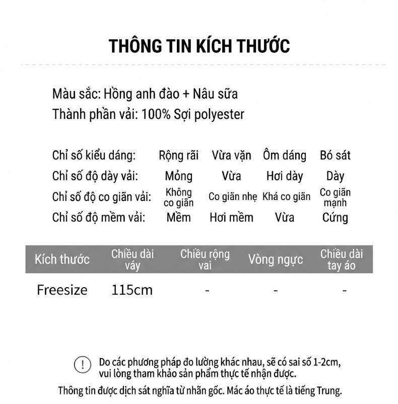 Váy Dài Tay Dáng Suông Nữ Thiết Kế Pleated Có Dây Thắt Eo Màu Nâu, Hồng, Xanh Dương, Đen... chi tiết 5