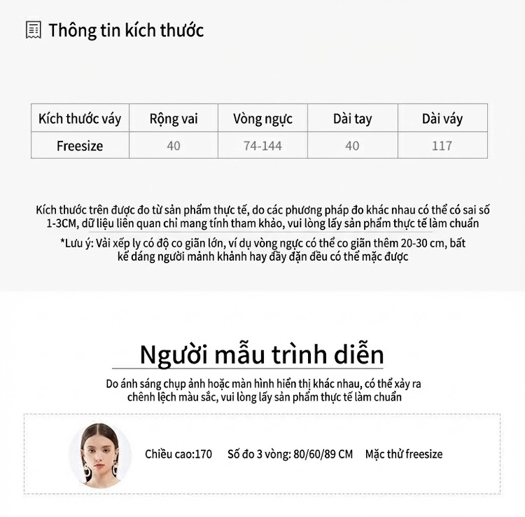 Váy Dài Tay Lỡ Nữ Thiết Kế Xếp Ly Màu Hồng, Xanh Navy, Xám chi tiết 6