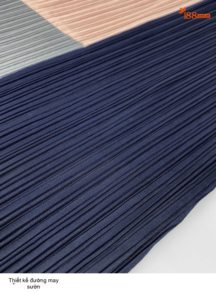 Váy Dài Tay Lỡ Nữ Thiết Kế Xếp Ly Màu Hồng, Xanh Navy, Xám chi tiết 21