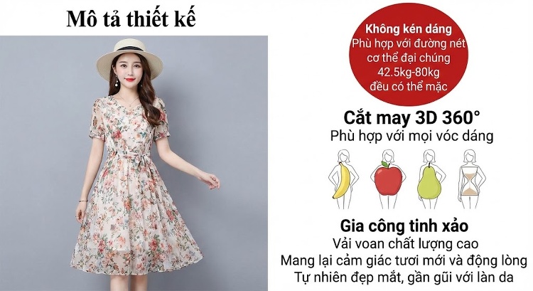 Váy Dài Tay Nữ Cổ Tròn Họa Tiết Hoa Phong Cách Bohemian Chất Liệu Gấm Nhăn chi tiết 2