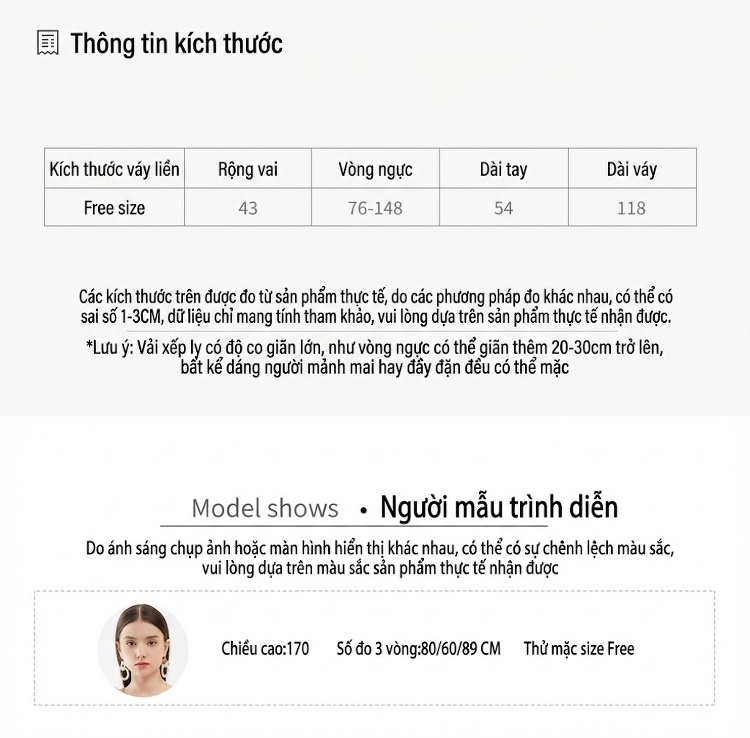 Váy Dài Tay Nữ Dáng Ôm Cổ Lệch Xếp Ly Màu Xám, Xanh Dương, Đen chi tiết 6