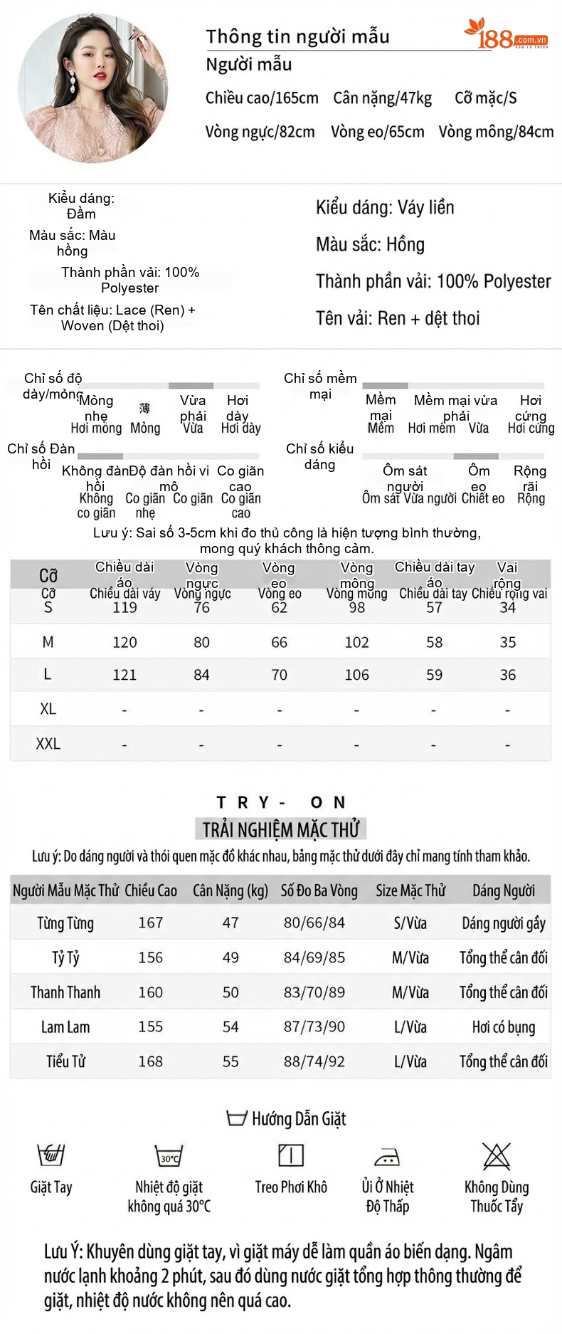 Váy Dài Tay Nữ Dáng Ôm Eo Phối Ren Màu Đen, Be chi tiết 3