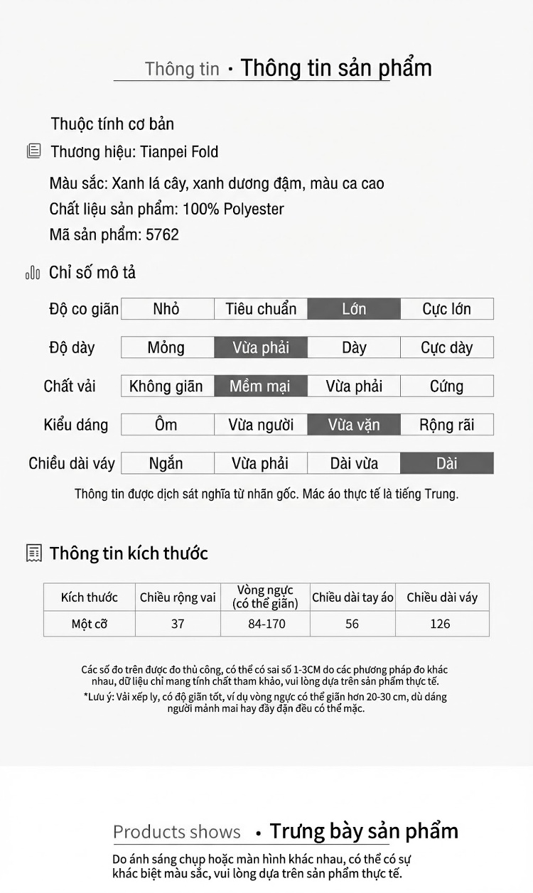 Váy Dài Tay Nữ Dáng Ôm Thiết Kế Bèo Nhún Màu Xanh Lá, Nâu, Xanh Navy chi tiết 4