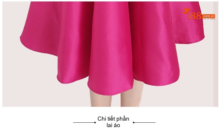 Váy Đầm Dáng Xòe Hai Dây Phong Cách Hepburn Cổ Điển Màu Trắng, Đen, Đỏ, Hồng chi tiết 13