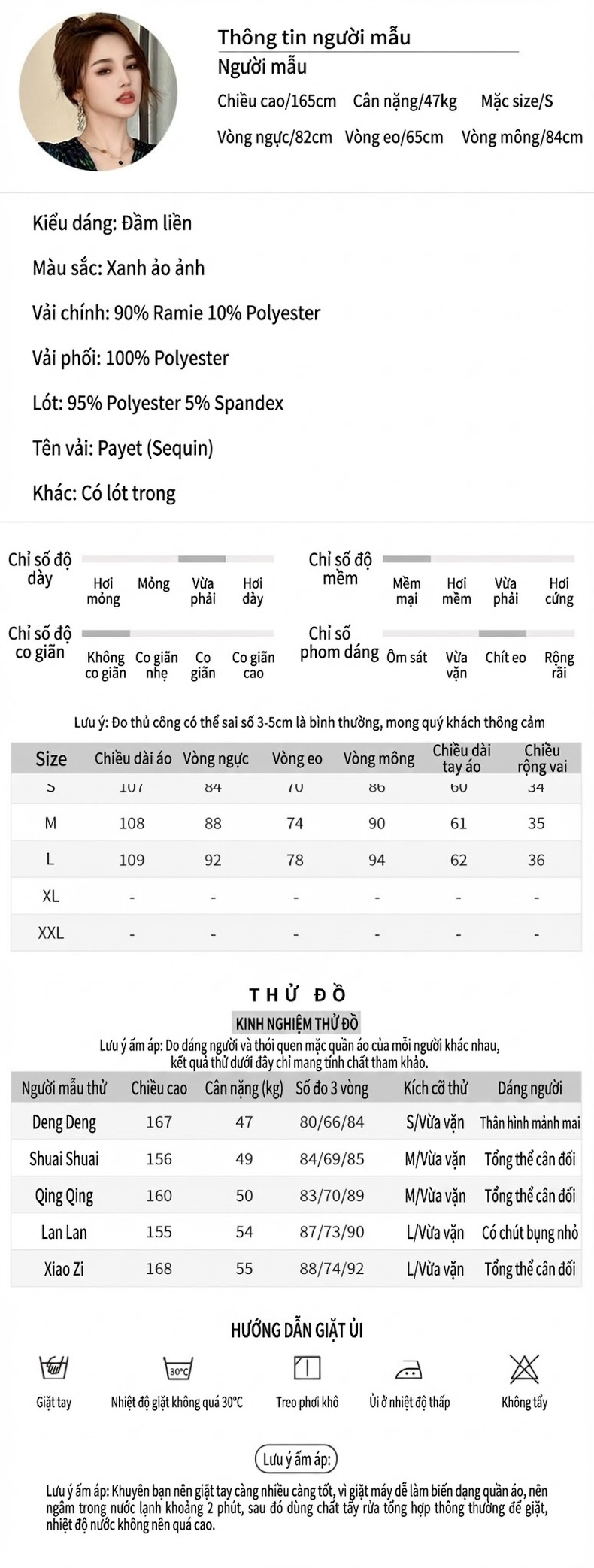 Váy Đầm Dự Tiệc Nữ Cổ chữ V Tay Dài Thiết Kế Bèo Nhún Bất Đối Xứng Màu Đen, Xanh Lá chi tiết 2