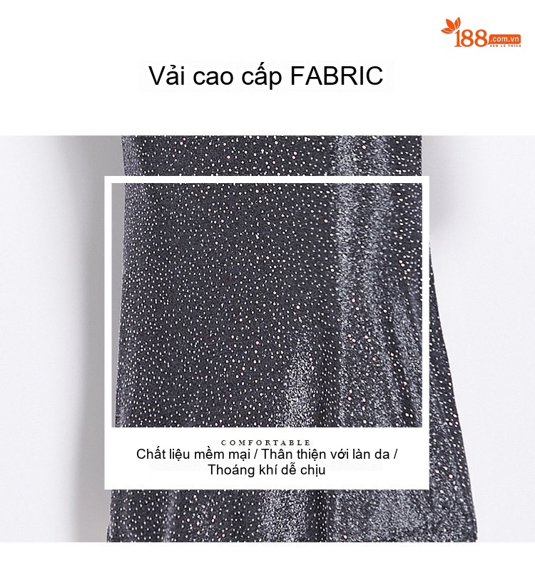Váy Đầm Dự Tiệc Nữ Cổ chữ V Thắt Eo Đính Đá Kiểu Đuôi Cá Màu Xám chi tiết 6