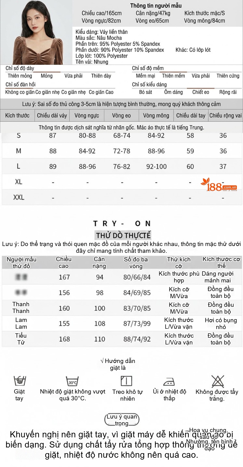 Váy Đầm Dự Tiệc Nữ Mini Tay Dài Nhung Lệch Tông Đính Kim Sa Màu Nâu, Vàng chi tiết 2