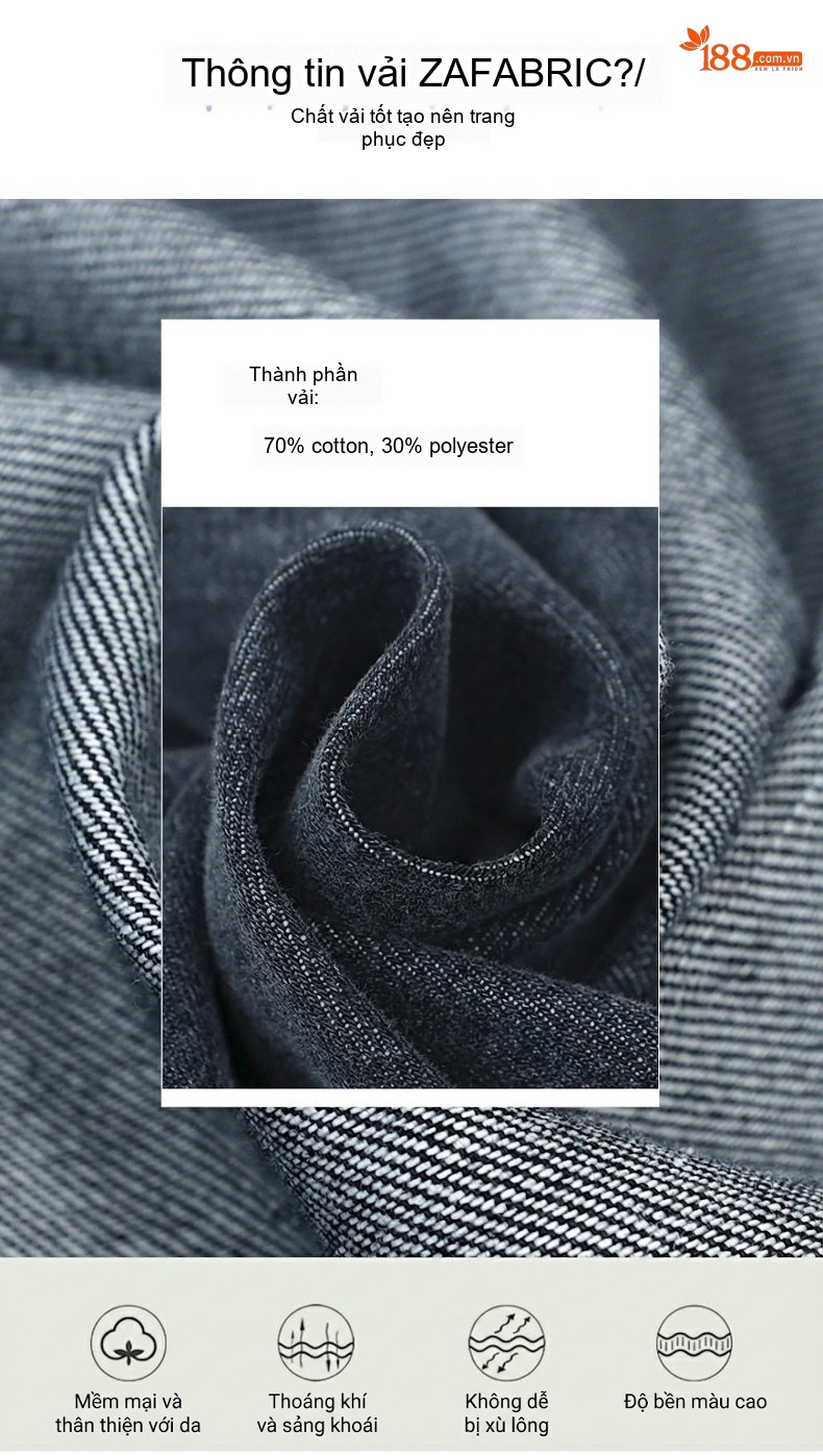 Váy Đầm Jean Nữ dáng chữ A, Thắt Eo Phong Cách Trẻ Trung Màu Xanh Denim chi tiết 6