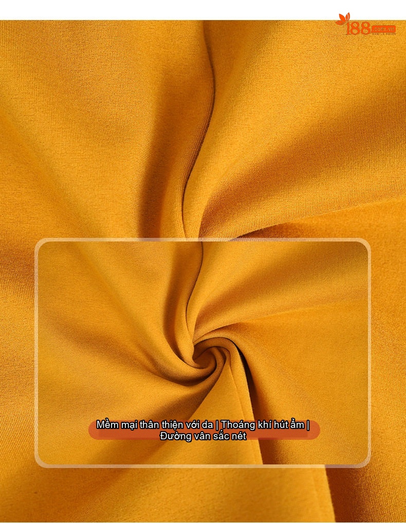 Váy Đầm Liền Nữ Polo Cổ Tay Dài Dáng Ôm Kiểu Pháp Màu Đen, Đỏ, Vàng, Xanh Lá chi tiết 3