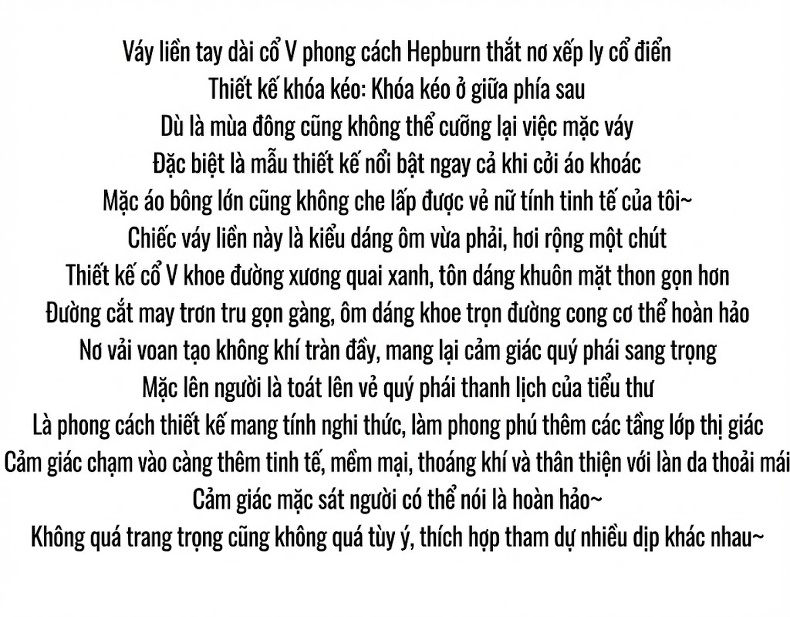 Váy Đầm Liền Nữ Thu Đông Cổ chữ V Nơ Eo Tay Dài Phong Cách Hepburn Màu Đen chi tiết 2