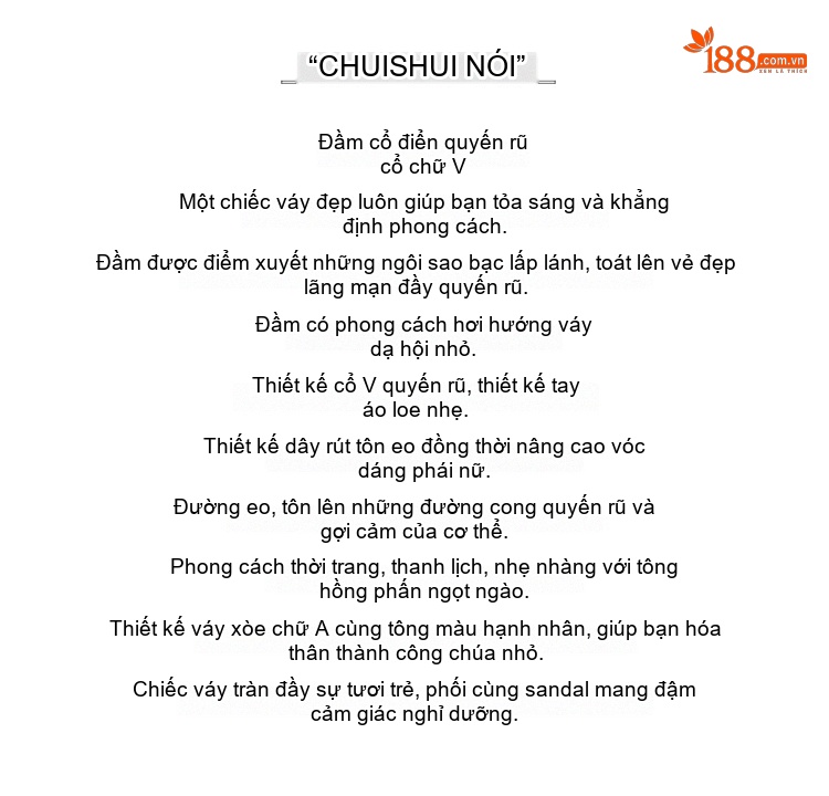 Váy Đầm Midi Tay Dài Cổ chữ V Lụa Voan Mỏng Nhẹ Thiết Kế Pháp Thanh Lịch Màu Be chi tiết 2