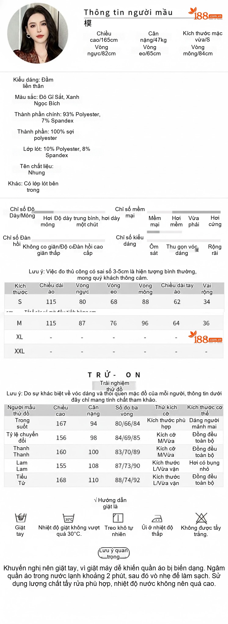 Váy Đầm Nữ Nhung Tăm Dáng Ôm Thiết Kế Pháp Cổ chữ V Viền Kim Sa Màu Xanh Dương, Nâu chi tiết 2