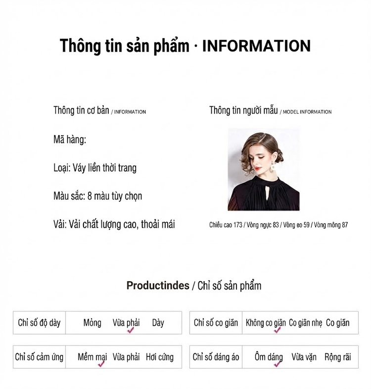 Váy Đầm Nữ Tay Ngắn Cổ Trụ Ly Xếp Eo A Màu Xanh Lá, Trắng, Hồng, Xanh Dương... chi tiết 13