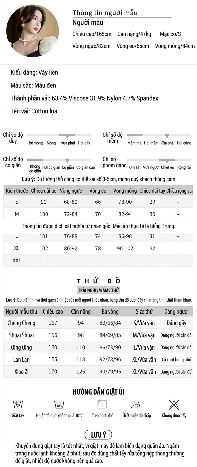 Váy Đầm Ôm Body Nữ Cổ chữ Vuông Tay Bồng Phong Cách Hepburn Màu Đen, Trắng chi tiết 4