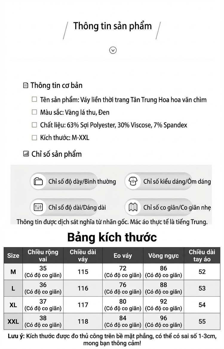 Váy Đầm Trung Niên Cổ Tàu Dáng Ôm Body Đuôi Cá Màu Xanh Rêu, Đen chi tiết 10