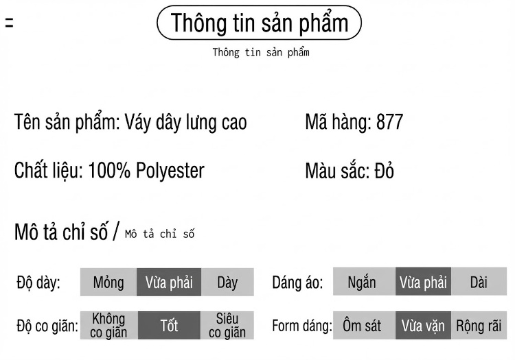 Váy Dây Nữ Cổ chữ Vuông dáng chữ A Chiết Eo Phong Cách Pháp Thanh Lịch Màu Đen, Trắng, Đỏ chi tiết 4