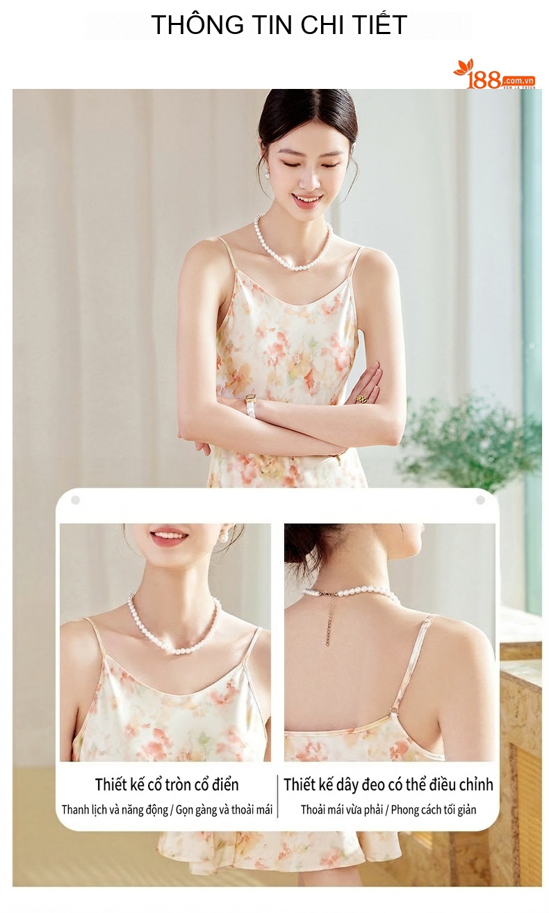 Váy Dây Nữ Họa Tiết Hoa Nhí Phong Cách Pháp Thanh Lịch Màu Be, Xanh Dương, Xanh Lá... chi tiết 5