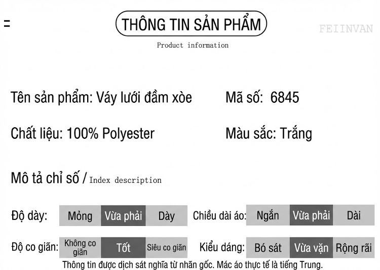Váy Dây Nữ Lưới Xếp Tầng Dáng Xòe Dự Tiệc Cao Cấp Màu Trắng chi tiết 4