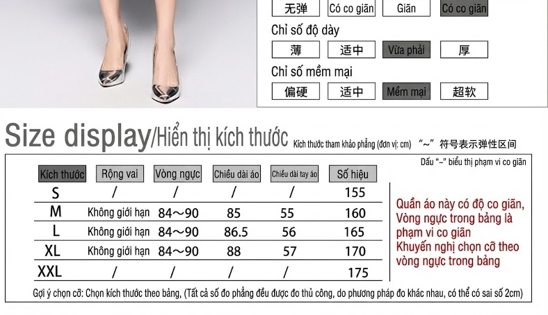 Váy Dệt Kim Nữ Cổ Tròn Tay Dài Kẻ Sọc Chất Liệu Lông Cừu Màu Đen, Trắng chi tiết 2