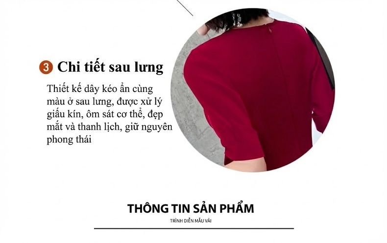 Váy Dự Tiệc Cưới Cô Dâu Dáng Ôm Midi Tay Lỡ Màu Đỏ Rượu Vang, Xanh Lá, Xanh Ngọc Bích chi tiết 4