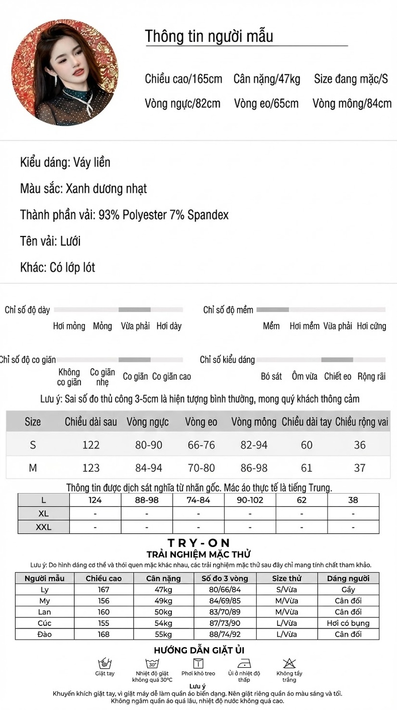 Váy Dự Tiệc Dáng Ôm Tay Dài Đính Đá Phong Cách Pháp Màu Xanh Lá chi tiết 2
