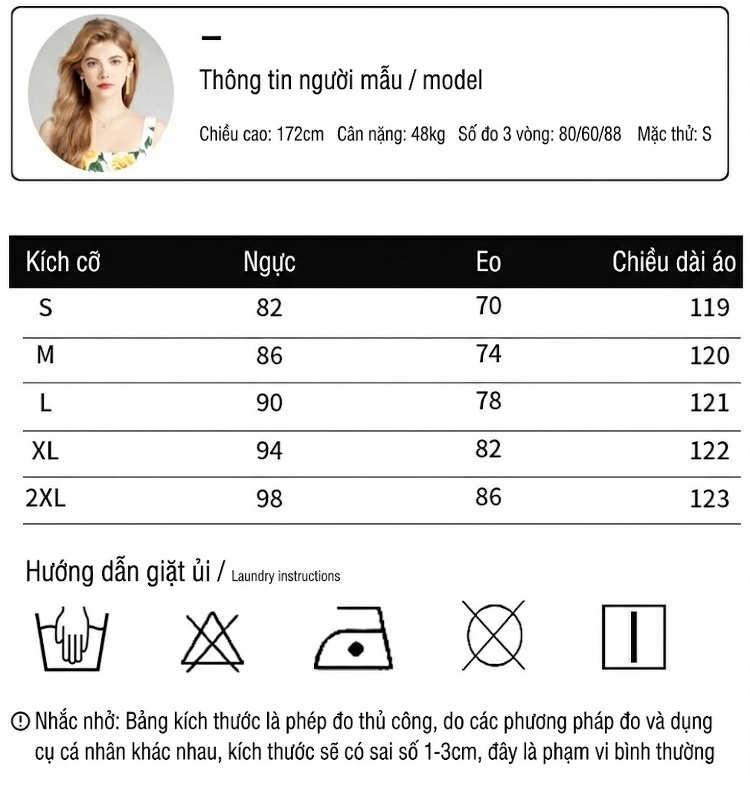Váy Hai Dây Cotton Phủ Lụa Họa Tiết Hoa Hồng Vàng Dáng Xòe Công Chúa Màu Trắng, Vàng chi tiết 5