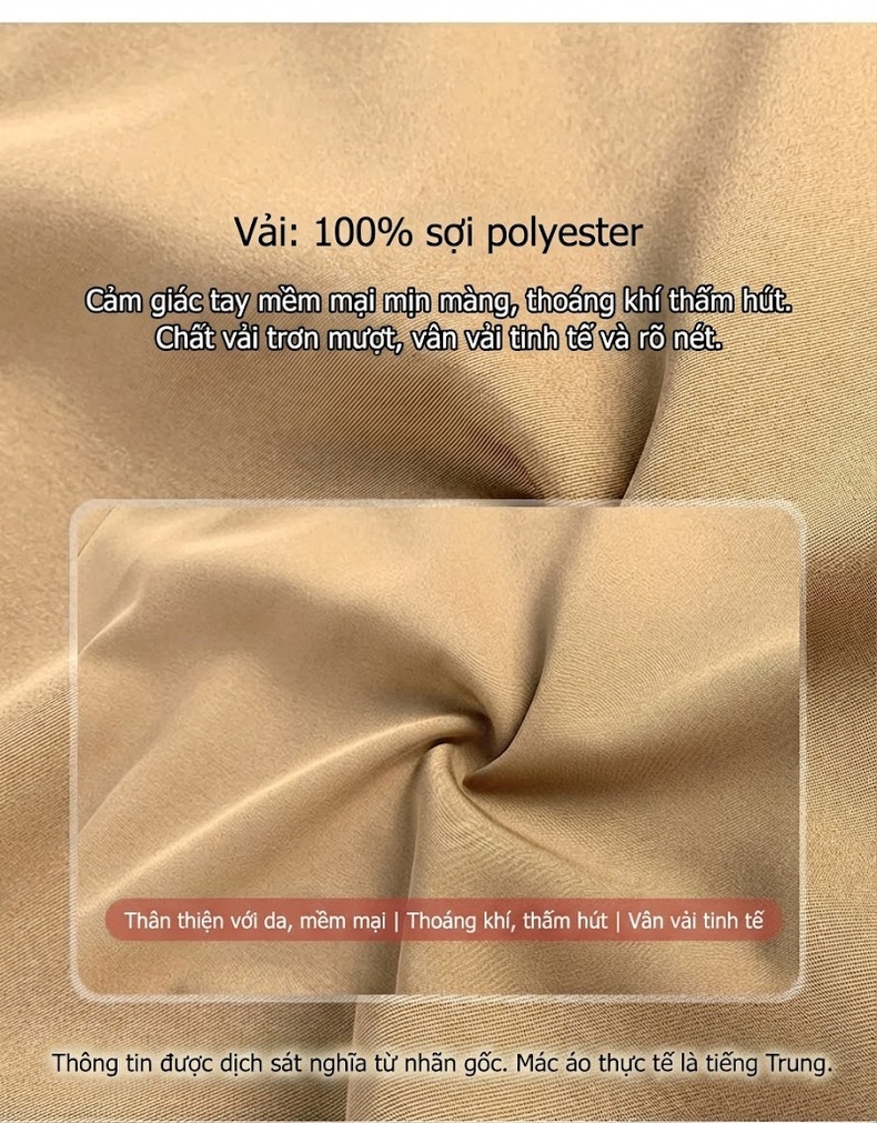Váy Hai Dây Nữ Thiết Kế Bèo Ngực Bất Đối Xứng Màu Nâu chi tiết 3